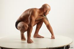 Underwear Man Black Muscular Bald Academic